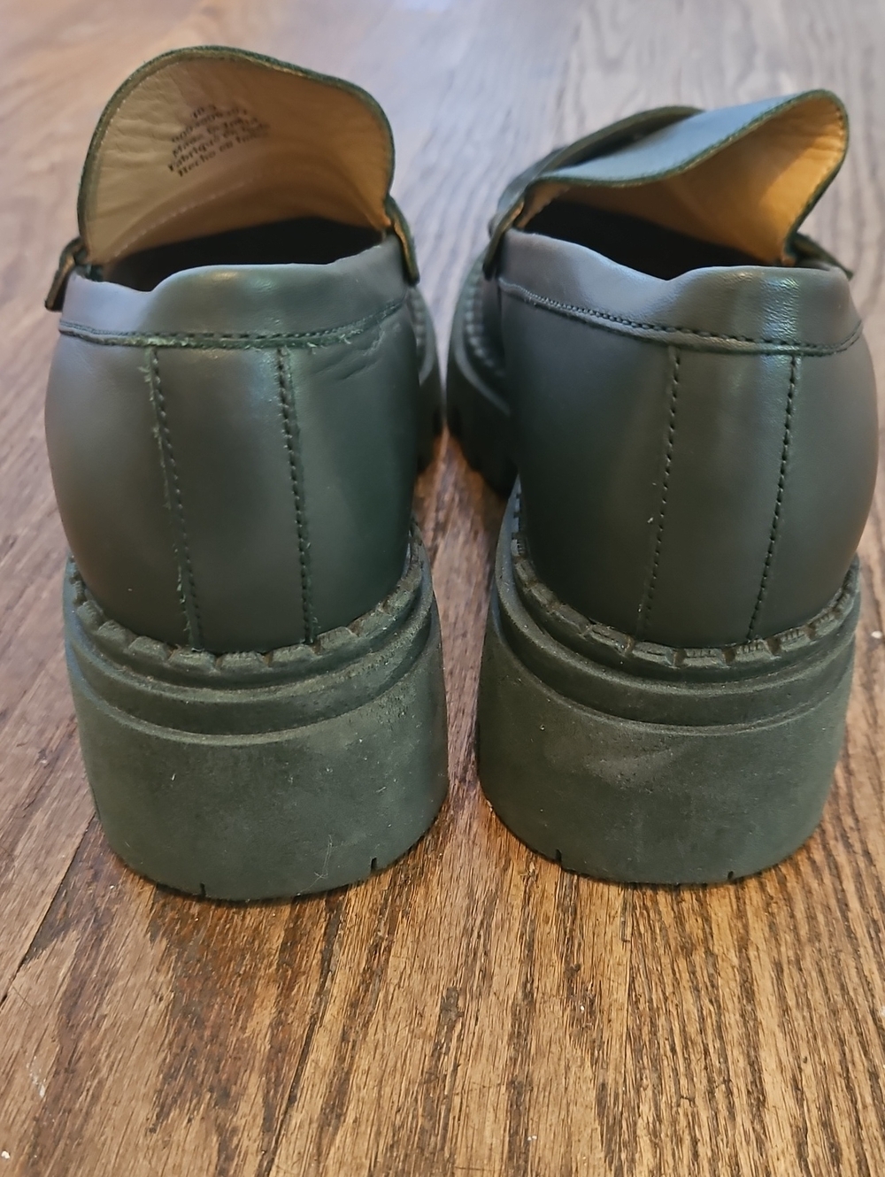 Free People Lyra Lug Sole Loafer Green EU 38.5 - Picture 3 of 12